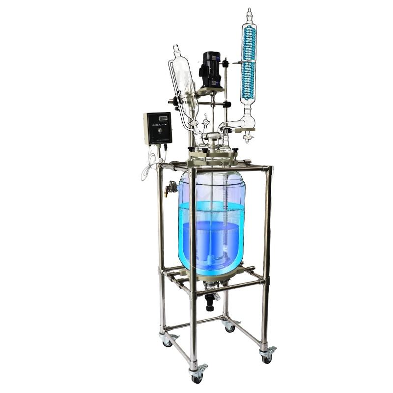 1-100L Glass Jacketed Reactor Vessel