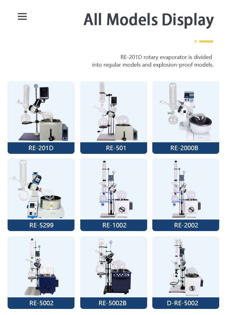 Water / oil dual-purpose Vacuum rotary evaporator Concentrator