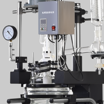 Electric Lift Double Jacketed Glass Reactor, chemical Lab Auto Lifting Glass Reaction  Kettle
